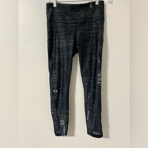 Under‎ Armour Compression Black Patterned Leggings workout, yoga, dance heatgear